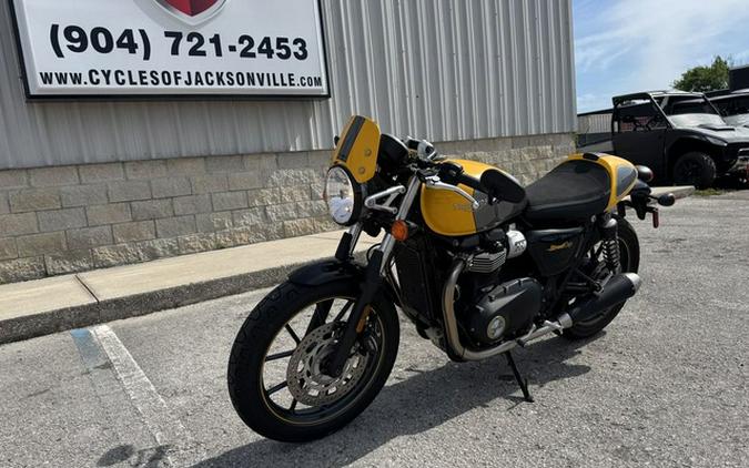 2017 Triumph Street Cup Racing Yellow/Silver Ice