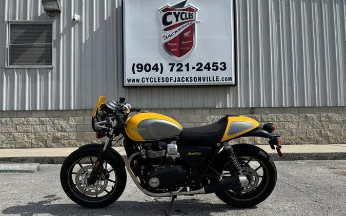 2017 Triumph Street Cup Racing Yellow/Silver Ice