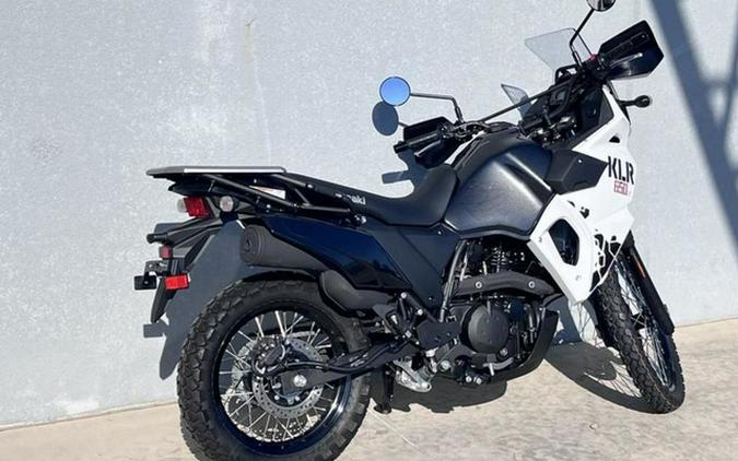 2025 Kawasaki KLR 650 Pearl Crystal WhiteMetallic Carbon Gray