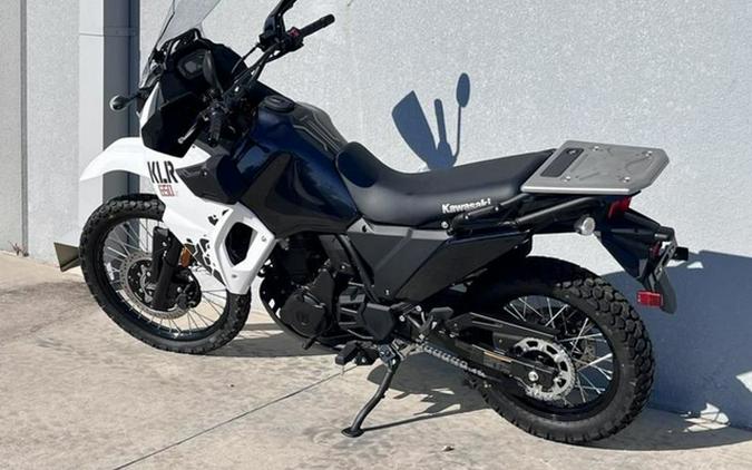 2025 Kawasaki KLR 650 Pearl Crystal WhiteMetallic Carbon Gray