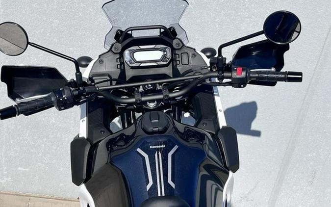 2025 Kawasaki KLR 650 Pearl Crystal WhiteMetallic Carbon Gray