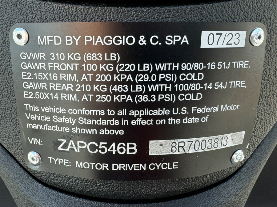 2024 Piaggio Liberty 50 S Lucky Numbers Edition