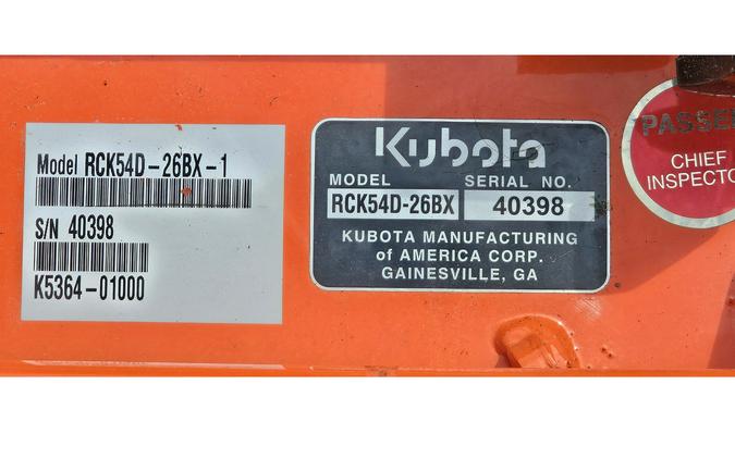 2021 Kubota RCK54D-26BX-1