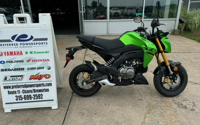 2024 Kawasaki Z125 Pro Candy Lime Green