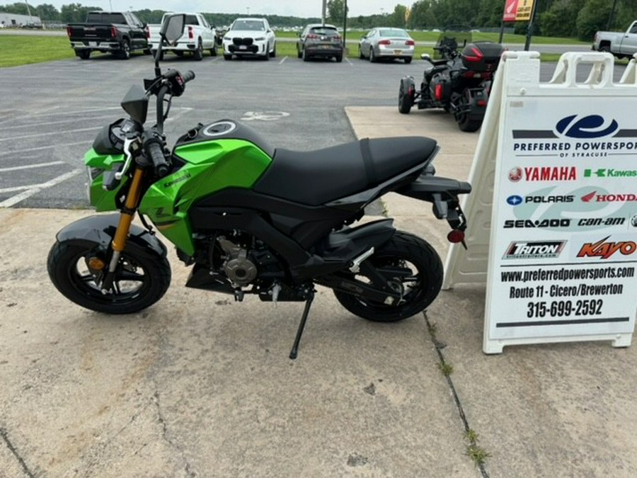 2024 Kawasaki Z125 Pro Candy Lime Green