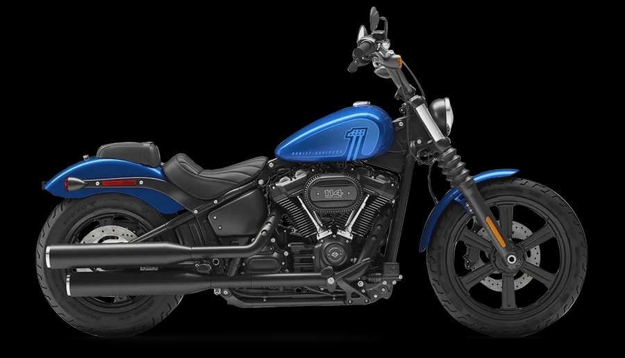 2024 Harley-Davidson Street Bob 114 Blue Burst - Black Finish