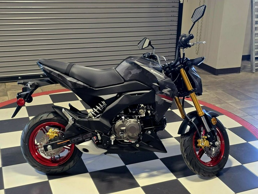 2024 Kawasaki Z125 PRO Cypher Camo Gray Matte/Metallic Matte Carbon Gray