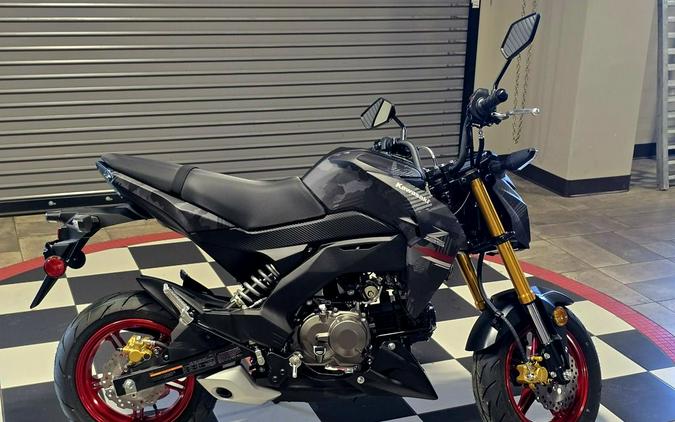 2024 Kawasaki Z125 PRO Cypher Camo Gray Matte/Metallic Matte Carbon Gray