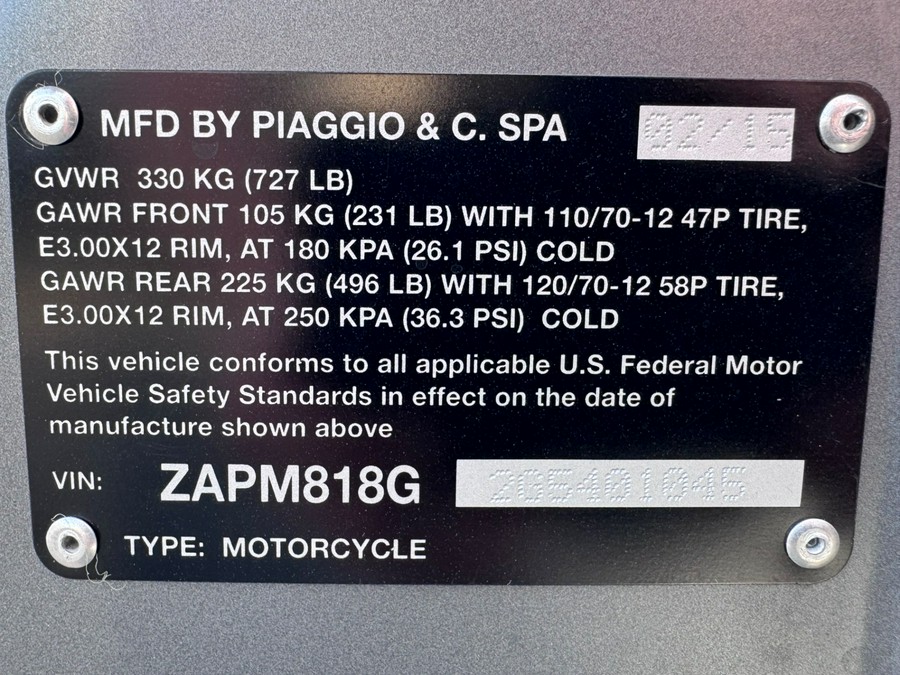 2016 VESPA Sprint 150