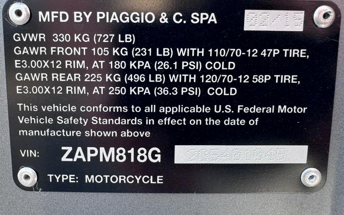 2016 VESPA Sprint 150
