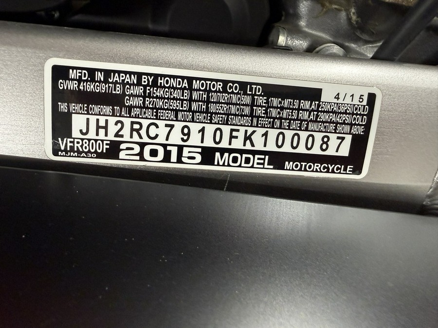 2015 Honda Interceptor