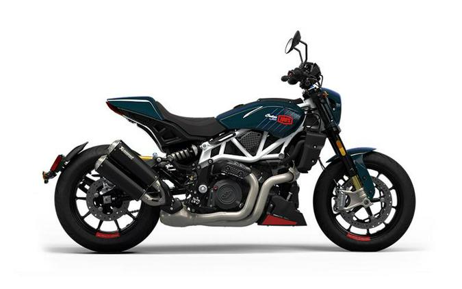 2024 Indian Motorcycle® FTR x 100% R Carbon Blue Candy Carbon