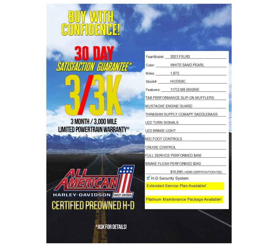 2023 Harley-Davidson® Low Rider® S White Sand Pearl