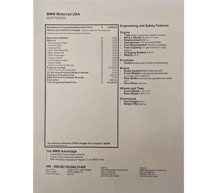 2025 BMW F 900 GS Adventure