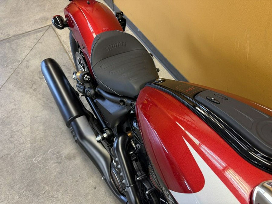 2025 Indian 101 Scout Sunset Red Metallic With Graphics