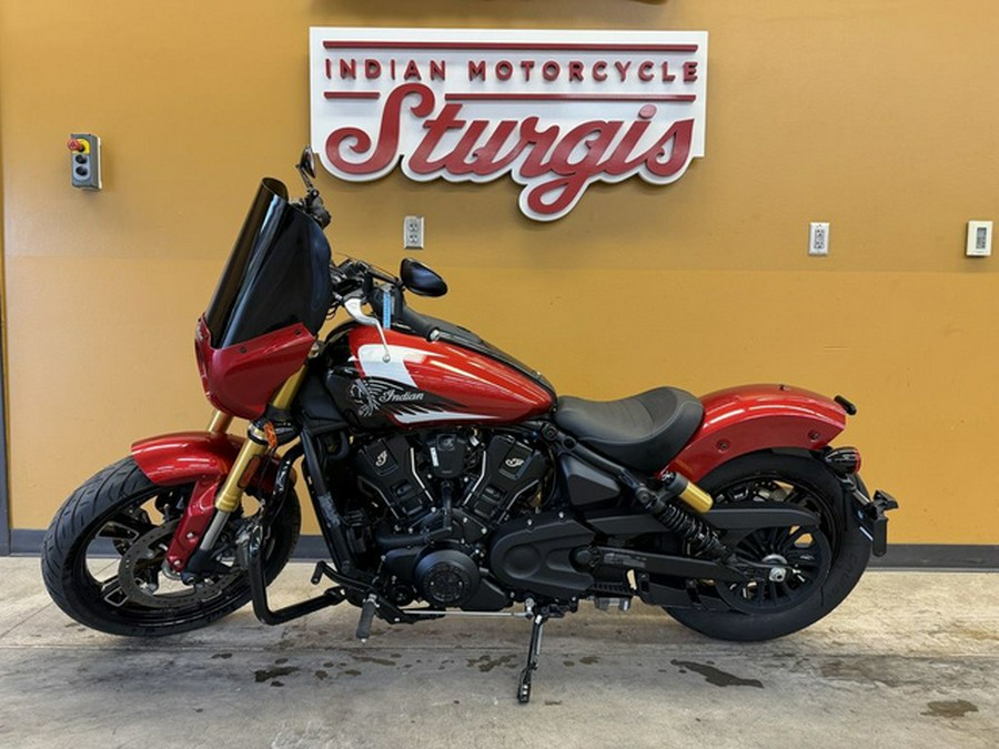 2025 Indian 101 Scout Sunset Red Metallic With Graphics