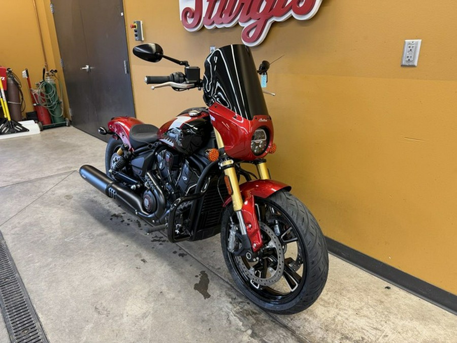 2025 Indian 101 Scout Sunset Red Metallic With Graphics