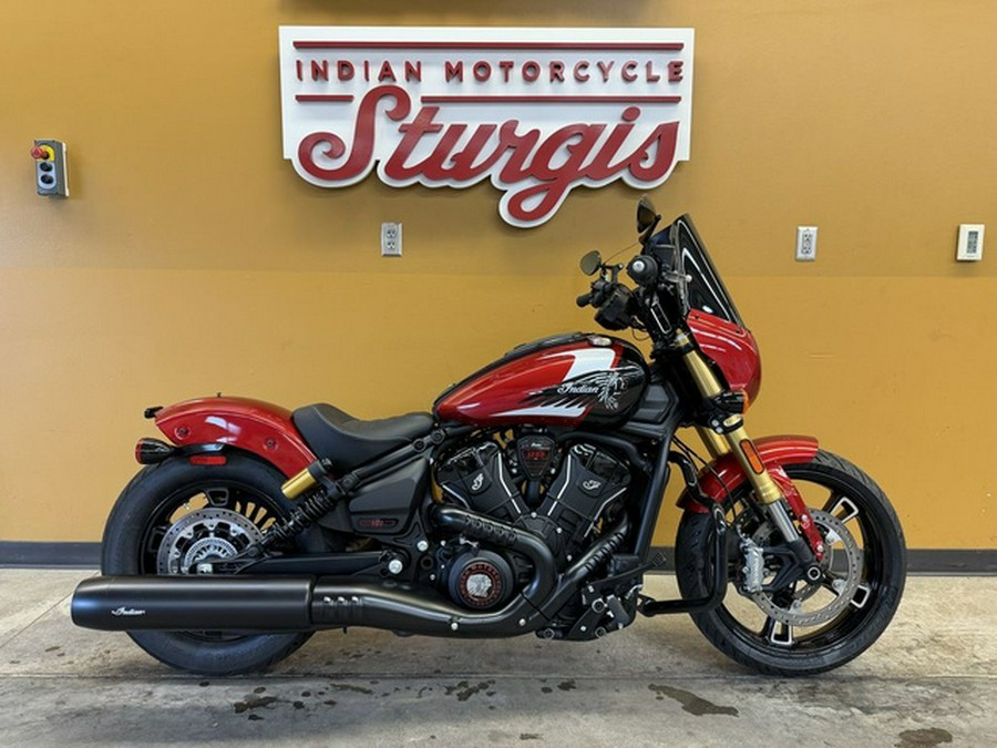2025 Indian 101 Scout Sunset Red Metallic With Graphics