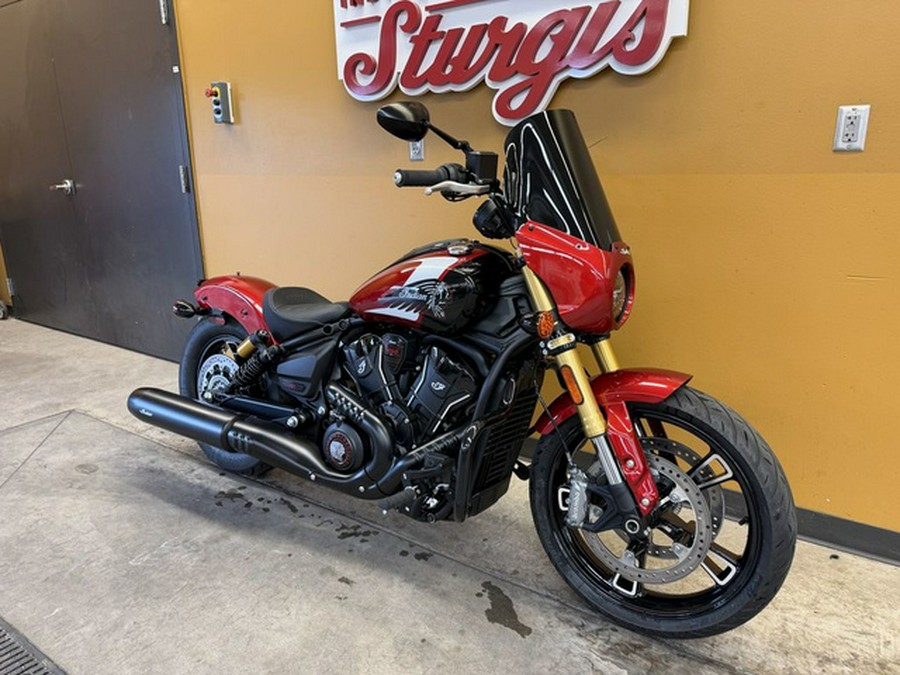 2025 Indian 101 Scout Sunset Red Metallic With Graphics