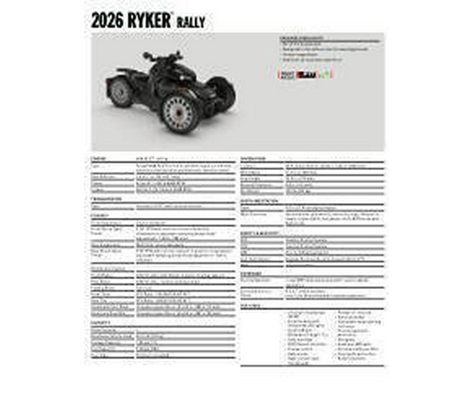 2026 Can-Am Ryker Rally