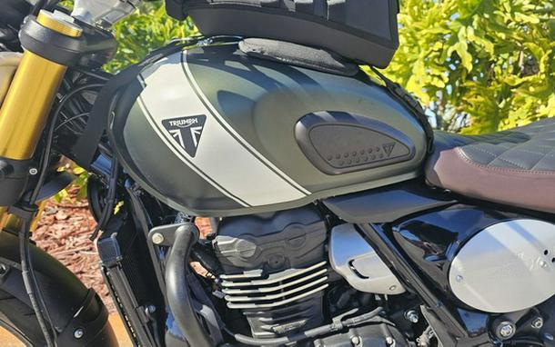 2024 Triumph Scrambler 400 X Matte Khaki Green / Fusion White Phantom Black Silver Ice