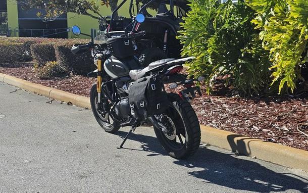 2024 Triumph Scrambler 400 X Matte Khaki Green / Fusion White Phantom Black Silver Ice