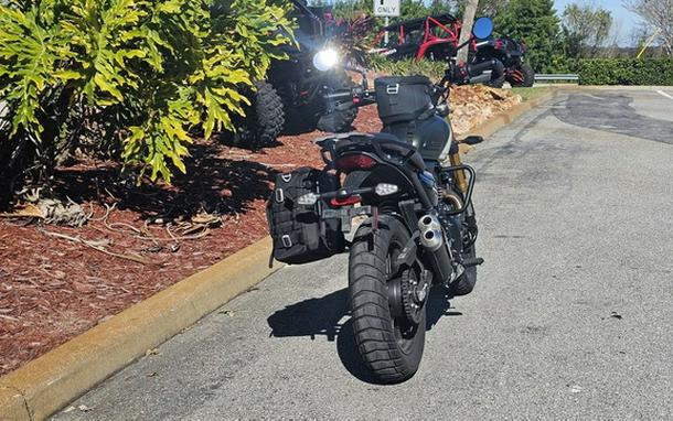 2024 Triumph Scrambler 400 X Matte Khaki Green / Fusion White Phantom Black Silver Ice
