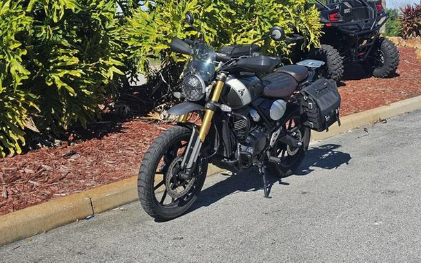 2024 Triumph Scrambler 400 X Matte Khaki Green / Fusion White Phantom Black Silver Ice