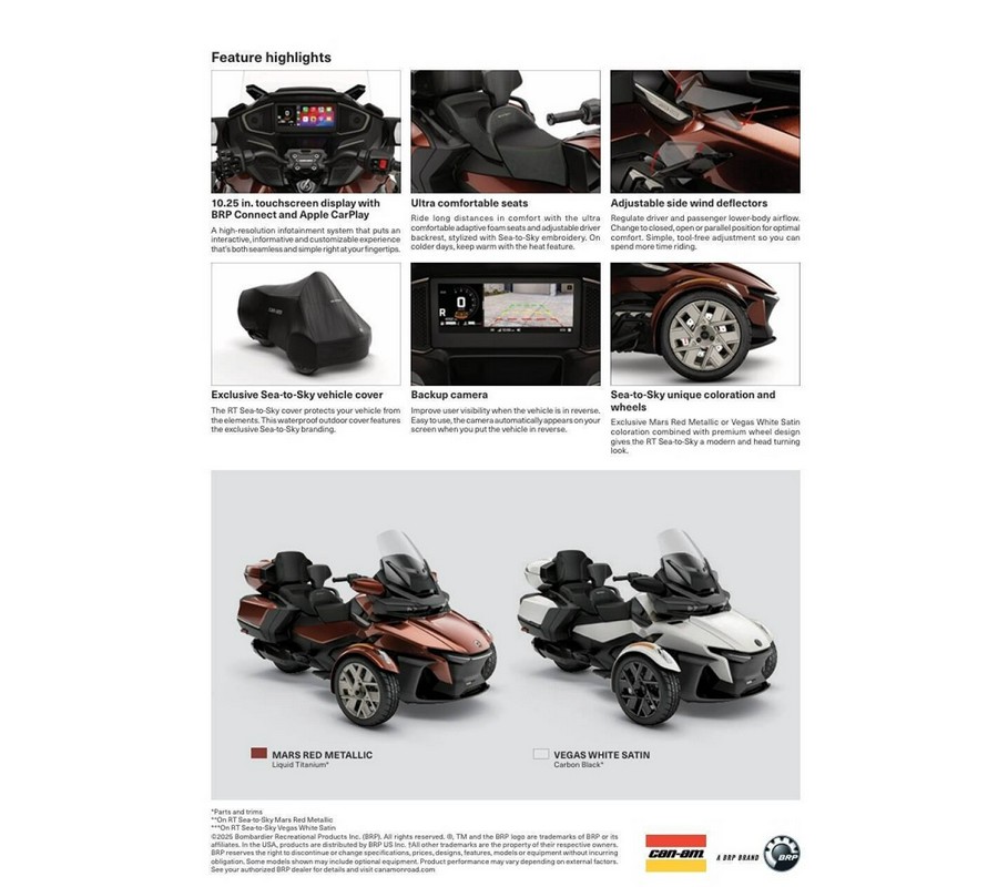 2026 Can-Am Spyder RT Sea to Sky