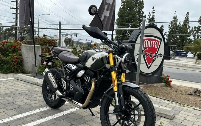 2024 Triumph Scrambler 400 X Matte Khaki Green / Fusion White