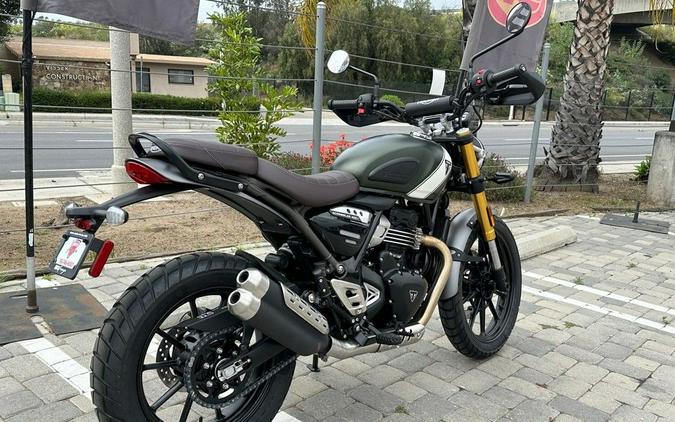 2024 Triumph Scrambler 400 X Matte Khaki Green / Fusion White