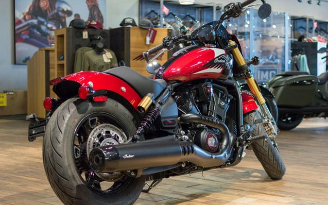 2025 Indian 101 Scout Sunset Red Metallic With Graphics