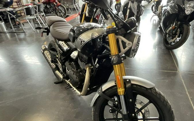 2025 Triumph Scrambler 400 X Phantom Black / Silver Ice