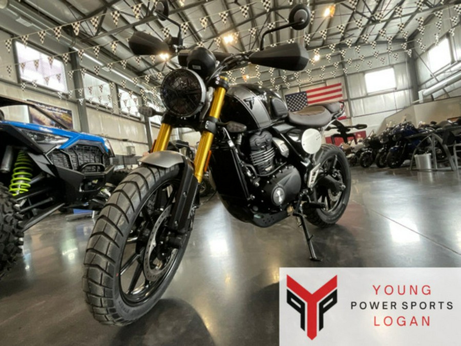 2025 Triumph Scrambler 400 X Phantom Black / Silver Ice