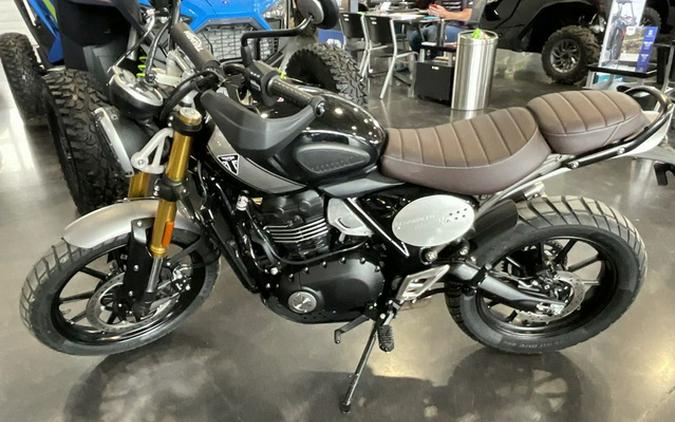 2025 Triumph Scrambler 400 X Phantom Black / Silver Ice