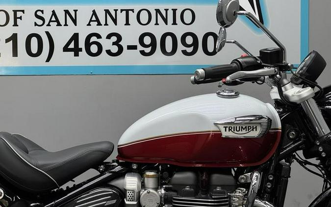 2025 Triumph Bonneville Speedmaster Snowdonia / Cranberry Red