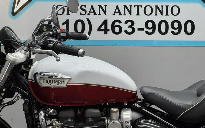 2025 Triumph Bonneville Speedmaster Snowdonia / Cranberry Red