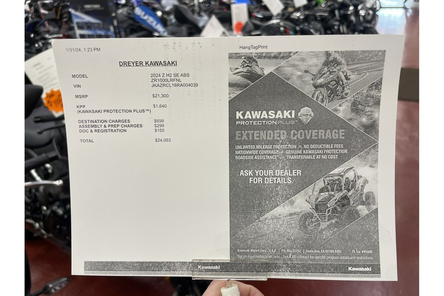 2024 Kawasaki Z H2 SE ABS