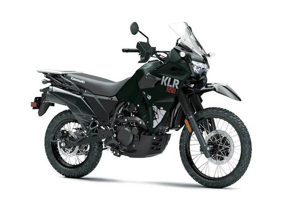 2025 Kawasaki KLR 650 Metallic Matte Old School Green