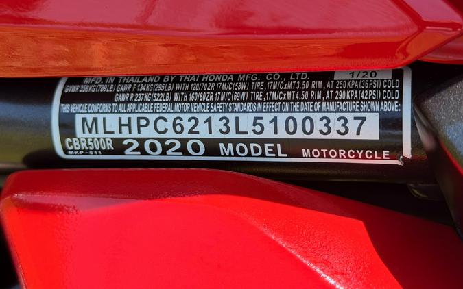 2020 Honda CBR500R ABS