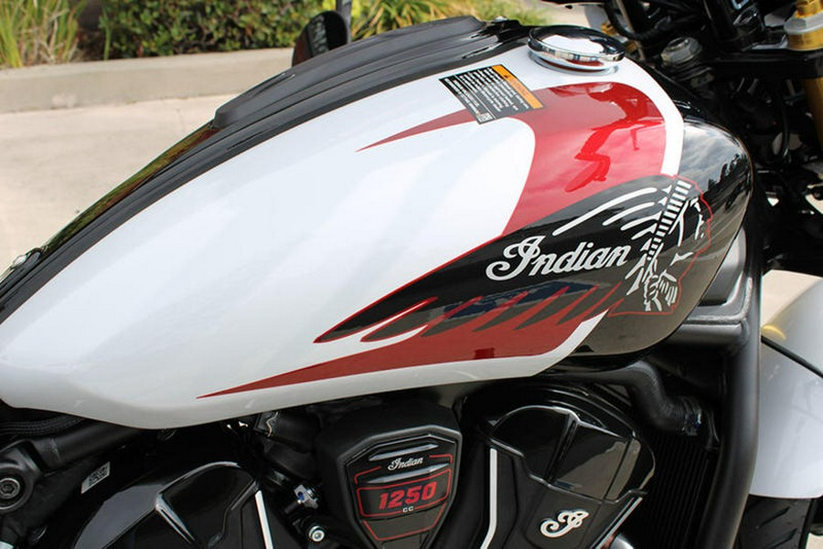 2025 Indian Motorcycle® 101 Scout® Ghost White Metallic with Graphics