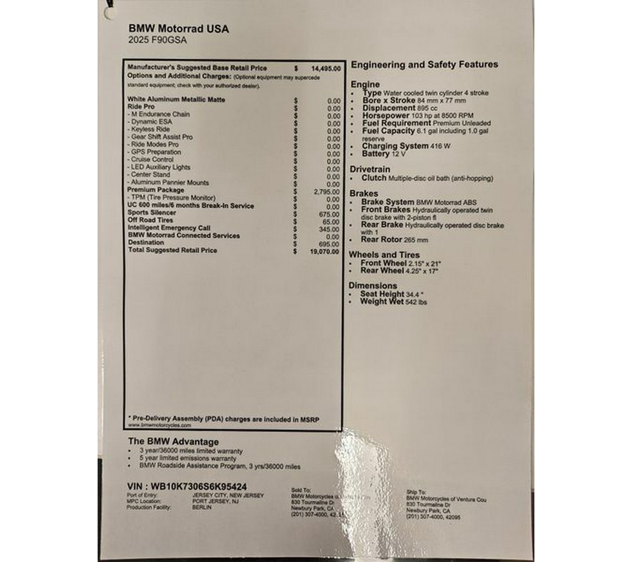 2025 BMW F 900 GS Adventure