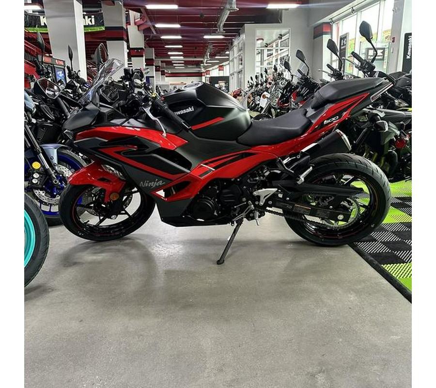 2024 Kawasaki Ninja® 500 ABS Passion Red/Metallic Flat Spark Black