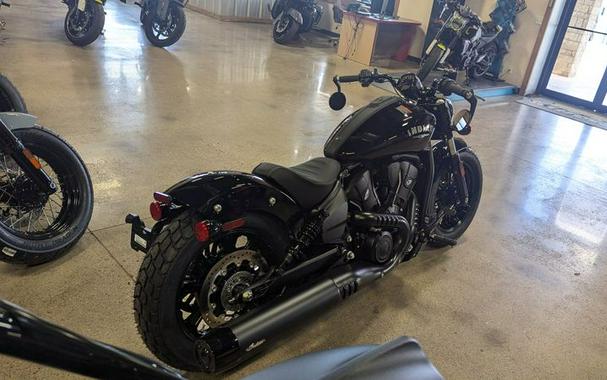 New 2025 INDIAN MOTORCYCLE SCOUT BOBBER BLACK METALLIC BASE