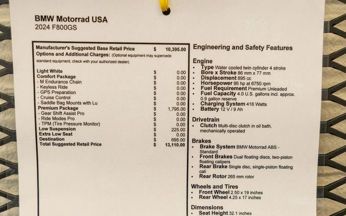 2024 BMW F 800 GS