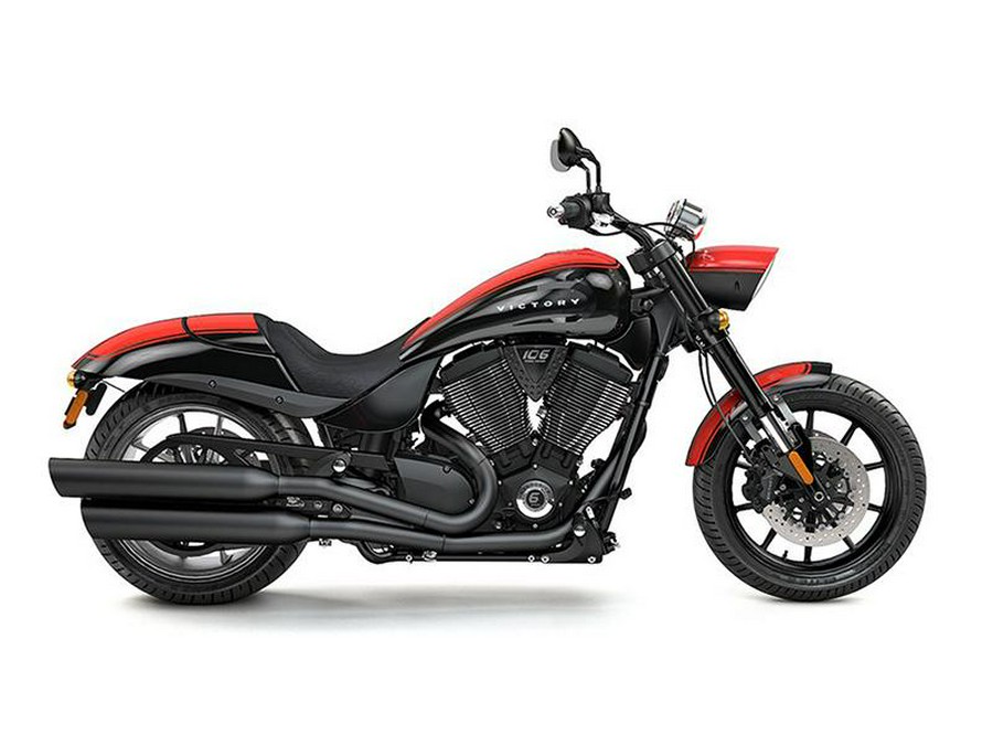 2016 Victory Motorcycles® Hammer® S Black w/Red Racing Stripes