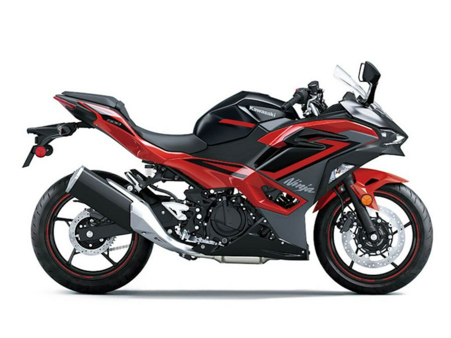 2024 Kawasaki Ninja® 500 ABS Passion Red/Metallic Flat Spark Black