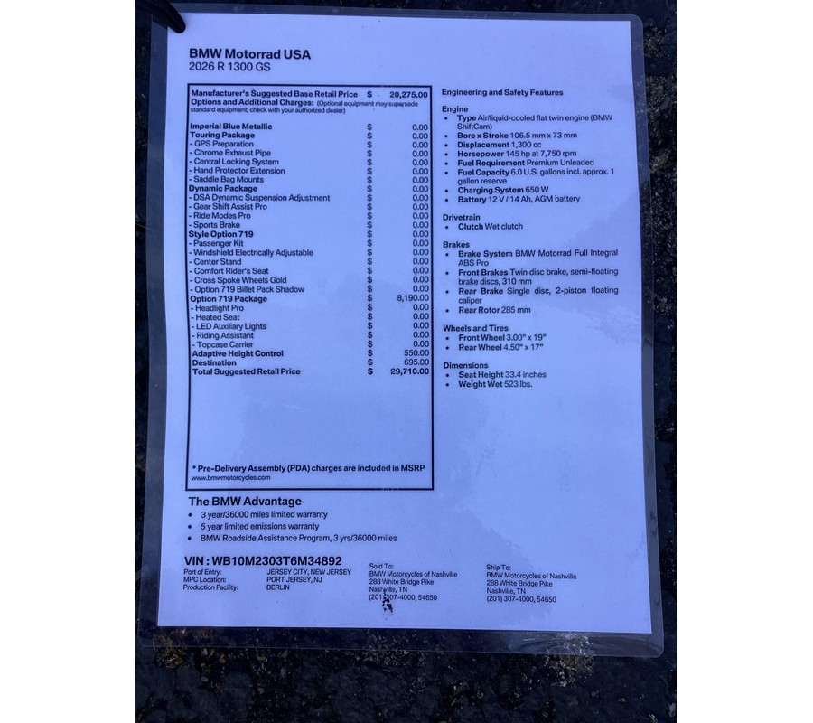 2026 BMW R 1300 GS