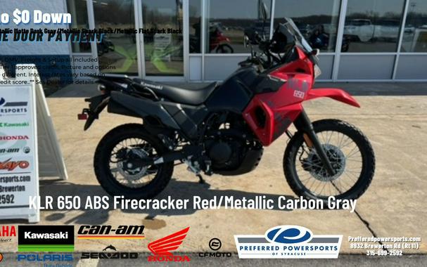 2024 Kawasaki KLR 650 ABS Firecracker Red/Metallic Carbon Gray