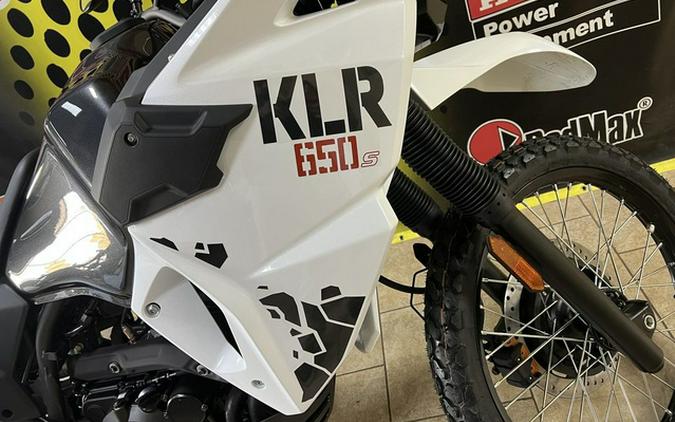 2025 Kawasaki KLR 650 S Pearl Crystal WhiteMetallic Carbon Gray